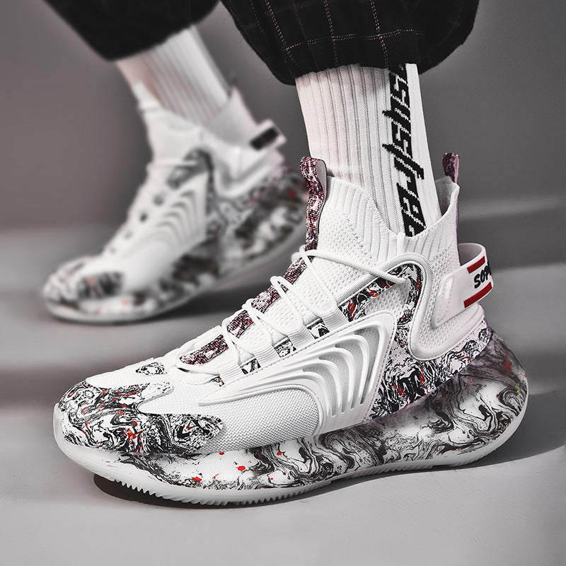 Men's Summer High-Top Breathable Basketball Shoes
