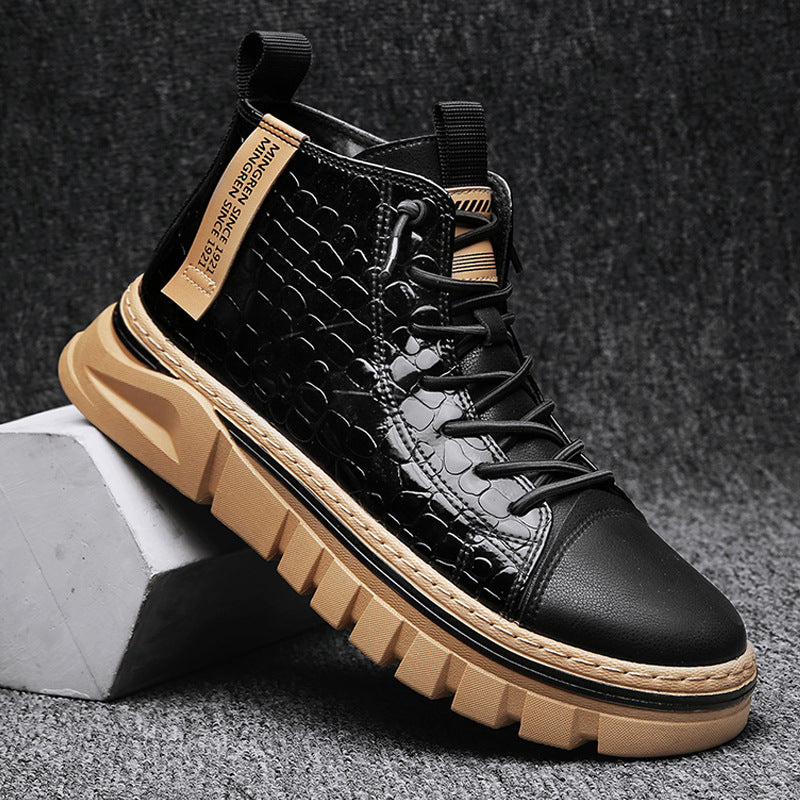 2023 Men's Leather Martin Boots - British Style Casual