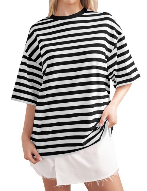2024 Women's Summer Casual Striped Print T-Shirt