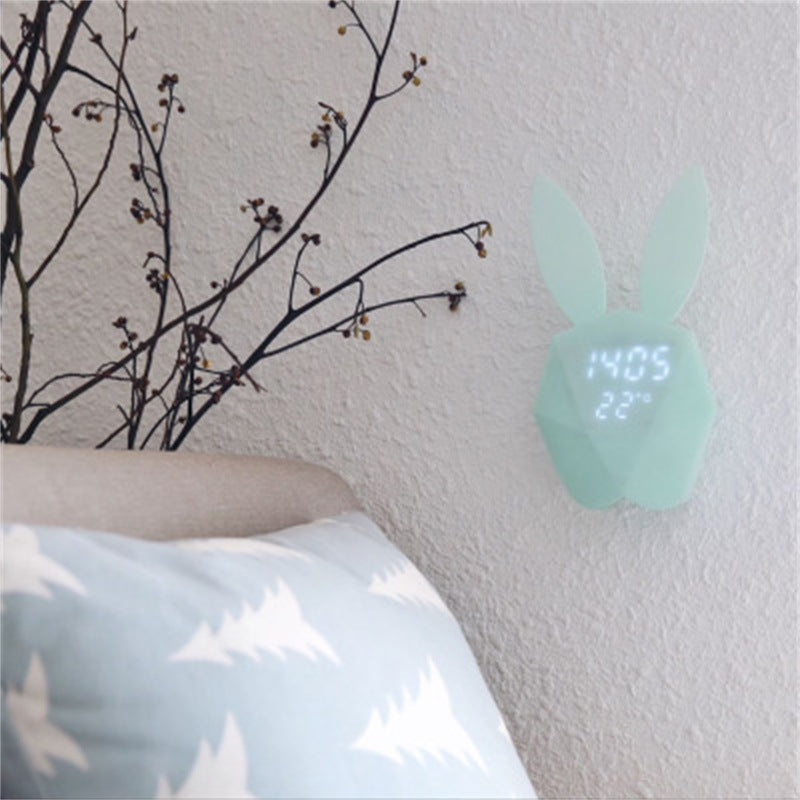 Rabbit Voice-Controlled Snooze Alarm Clock (Cartoon)