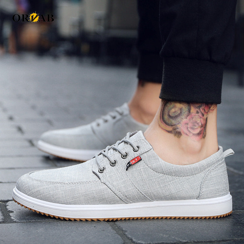 Men's Breathable Linen Moccasin Loafers - Casual Shoes