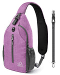 WATERFLY Small Hiking Sling Backpack: Crossbody Sling Bag Chest Bag Daypack for Women with Skin-Friendly Shoulder Strap
