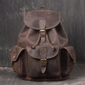 Crazy Horse Leather Men's Outdoor Travel Backpack