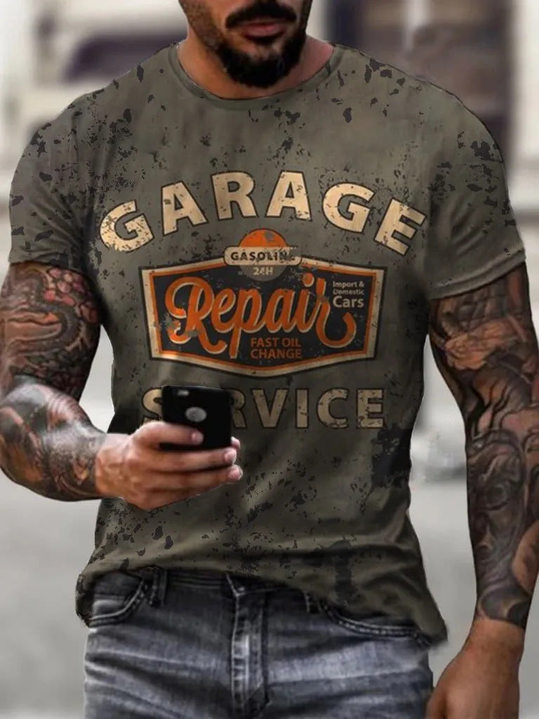 Men's Casual 3D Digital Print Short Sleeve T-Shirt