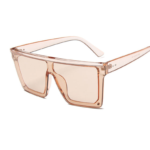 Oversized Black Square Sunglasses for Men and Women