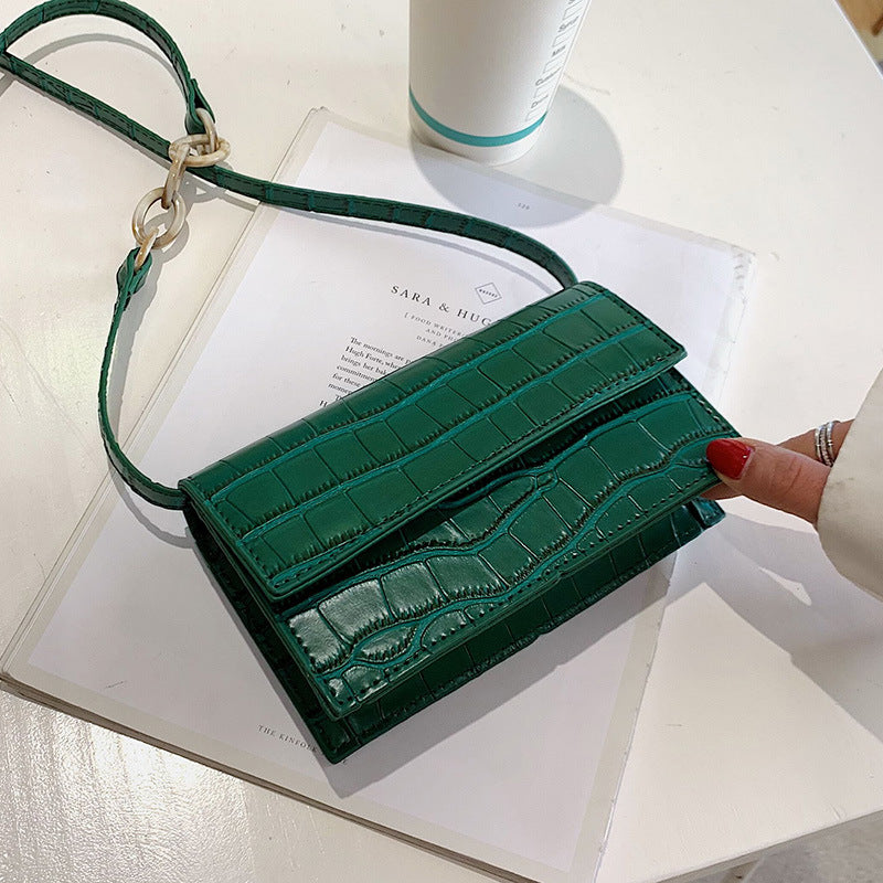 Crocodile Pattern Shoulder Crossbody Bag