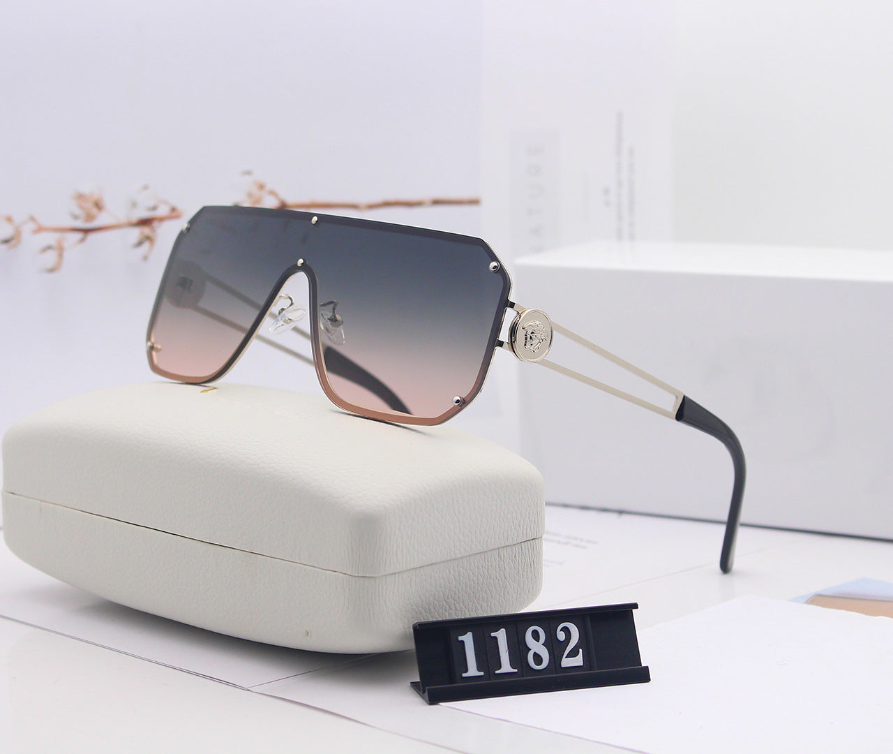 Fashionable Gradient Rimless Sunglasses for Adults