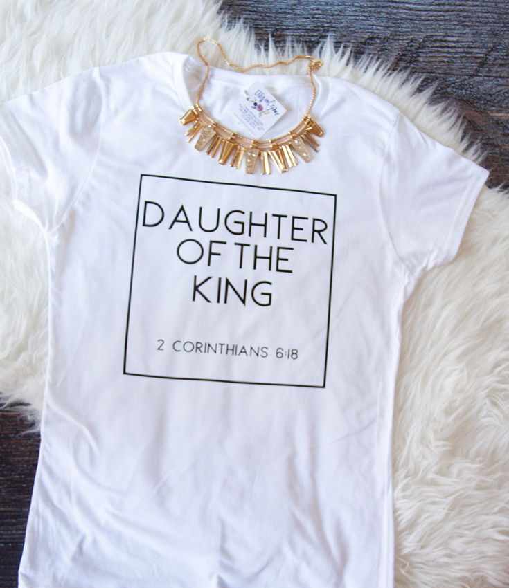 Women's Casual Loose T-Shirt - Daughter of the King