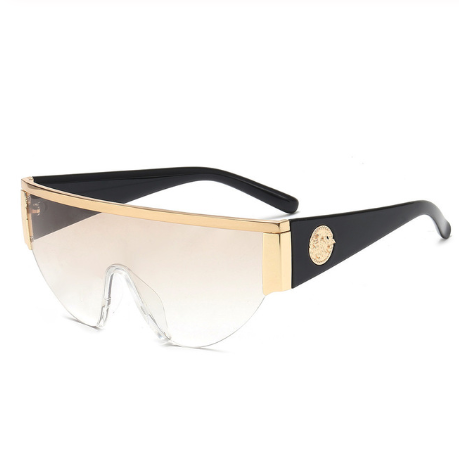 Retro Half-Frame Pilot Sunglasses (One Pair)