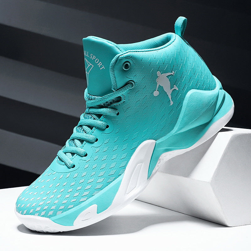 Men's and Women's High-Top Plaid Basketball Sneakers
