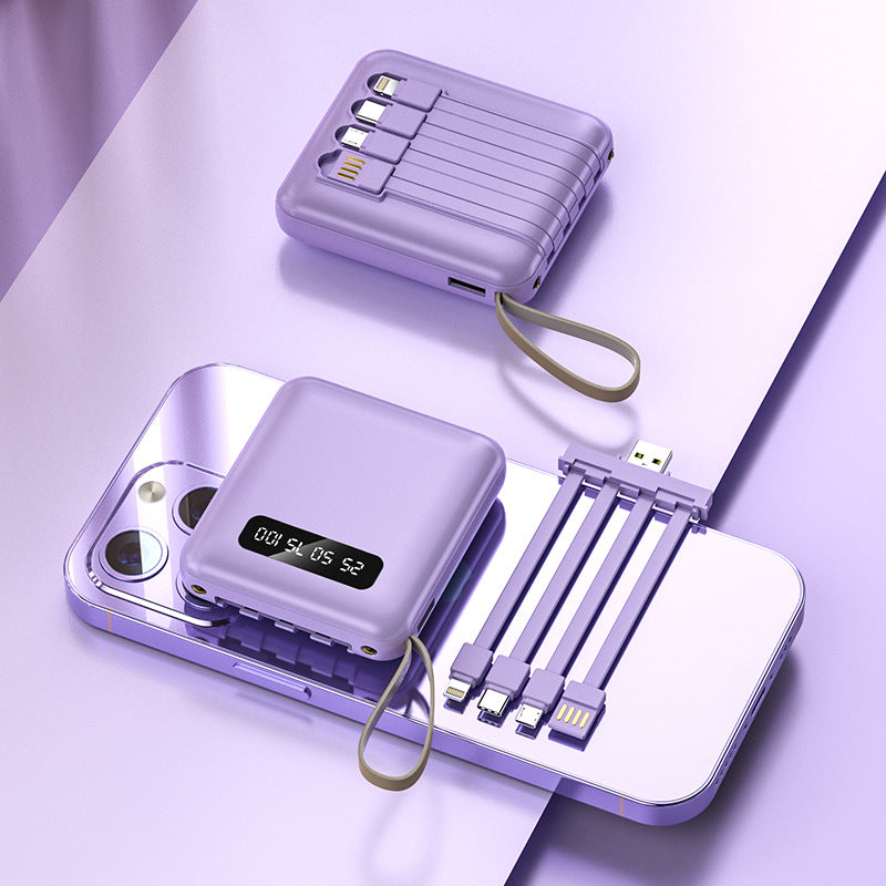 Mini Portable Power Bank 20000mAh with Cable
