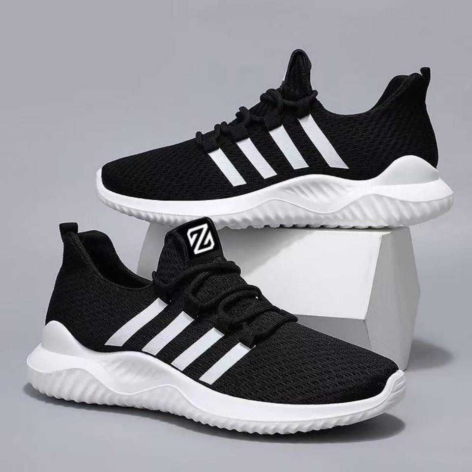 Men's Casual Breathable Lace-Up Mesh Sneakers for Outdoors