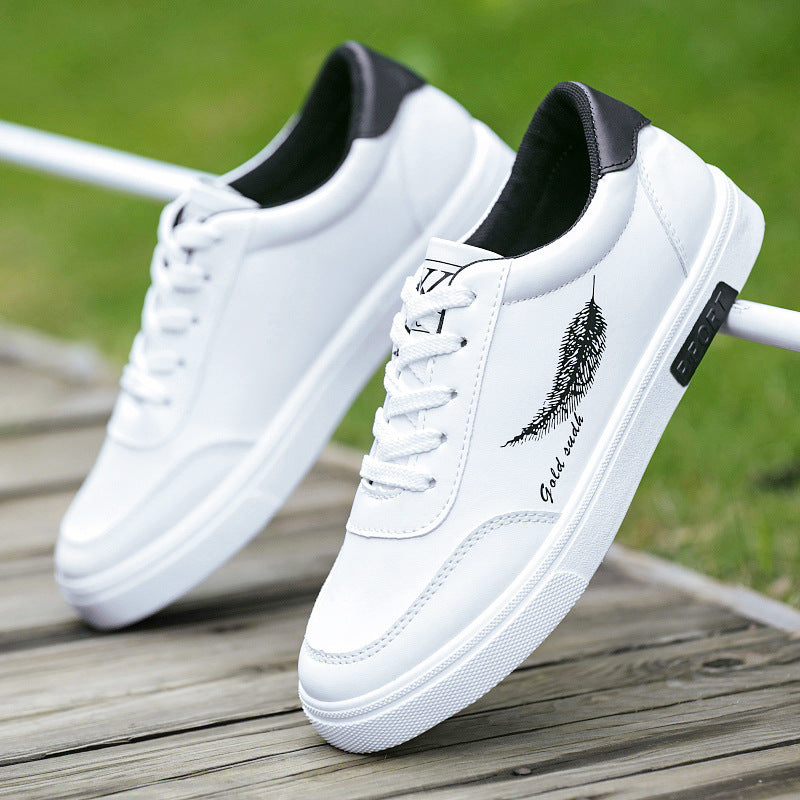Men's Casual Slip-On White Sneakers - Lightweight & Trendy