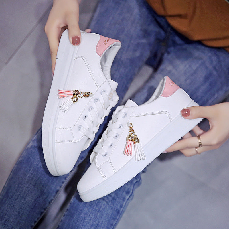 Women's Summer Breathable White Sneakers for Sports
