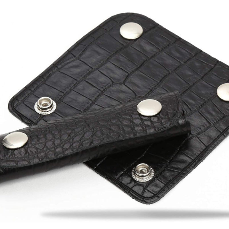 Detachable Leather Bag Handle with Crocodile Pattern