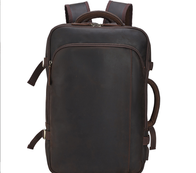 TIDING Men's Vintage Leather Backpack for Laptops (15.6")