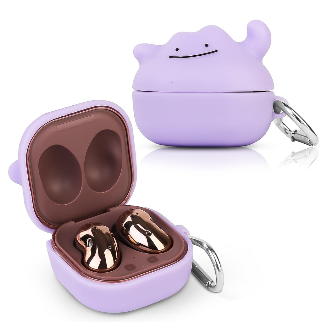 (1 Pack) BGAANM Cartoon Silicone Case Cover with Keychain Designed for Samsung Galaxy Buds2 Pro (2022) /Galaxy Buds 2 (2021) /Galaxy Buds Pro (2021) /Galaxy Buds Live (2020)