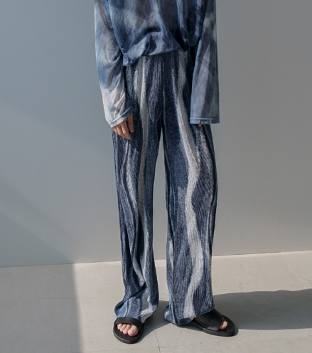 Korean Style Men's Pleated Loose Casual Wide Leg Pants