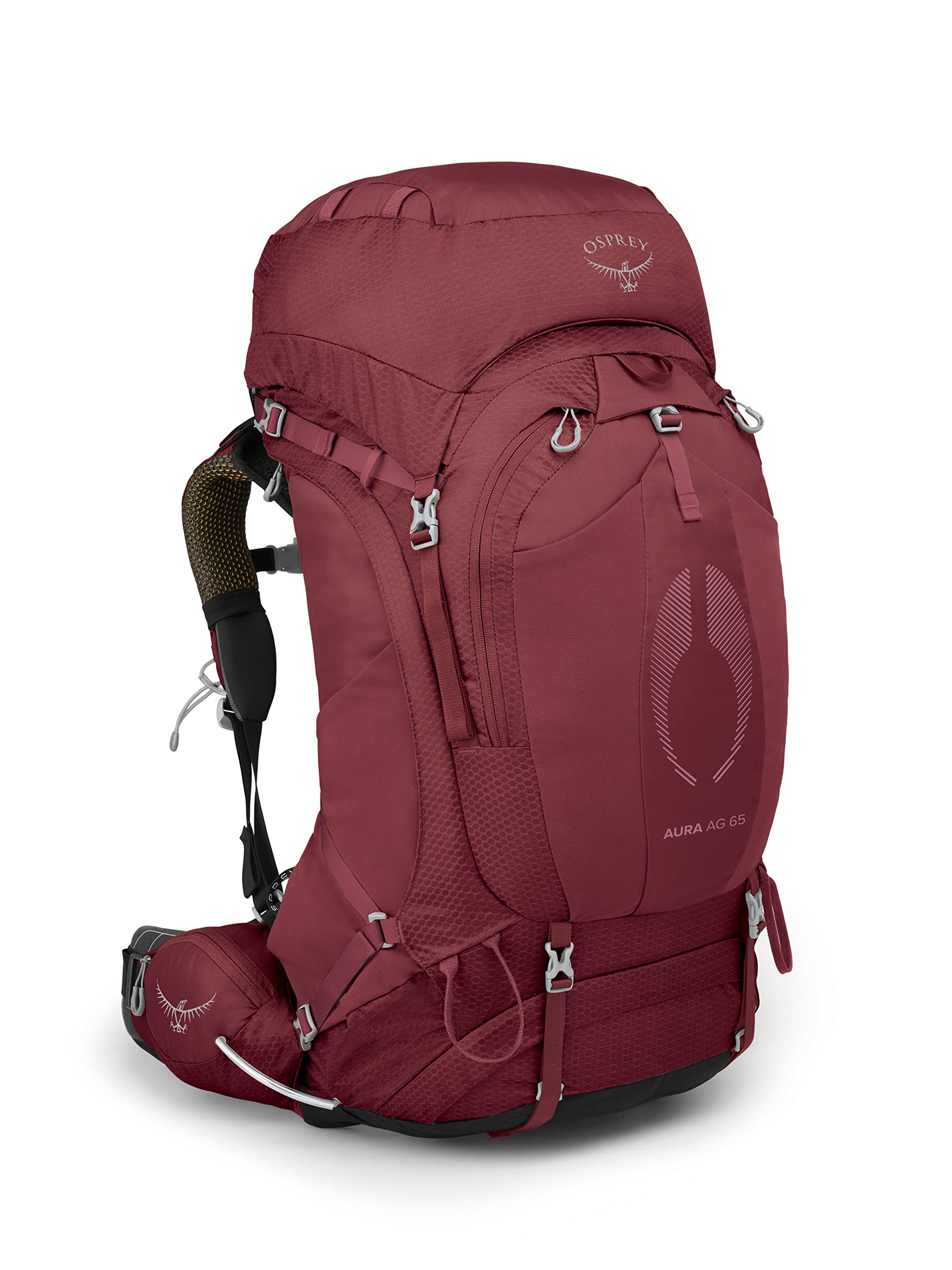 Osprey Aura AG 65L Womens Backpacking Backpack Berry Sorbet Red WXS/S