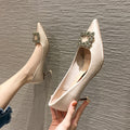 Elegant Satin Pointed Toe High Heel Women's Shoes