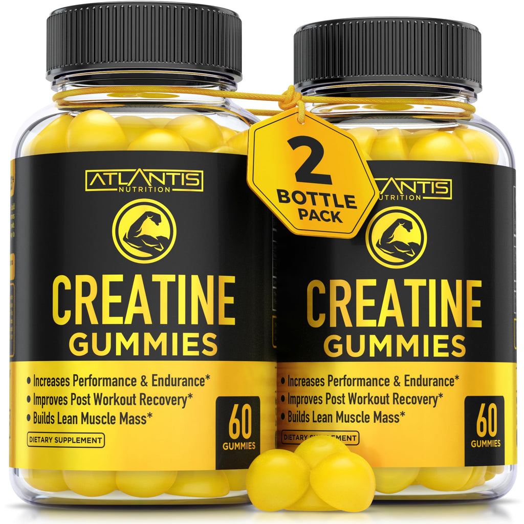 Creatine Monohydrate Gummies for Strength & Athletic Performance - 5g Creatine Per Serving - Build Muscle Increase Performance Boost Endurance & Improve Post Workout Recovery - 120 Count