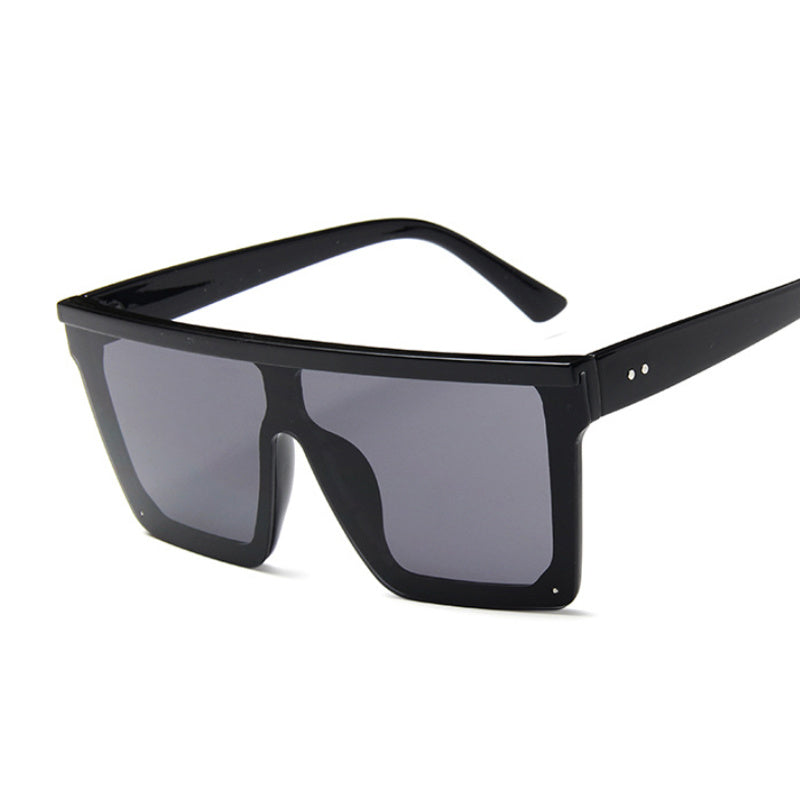 Oversized Black Square Sunglasses for Men and Women