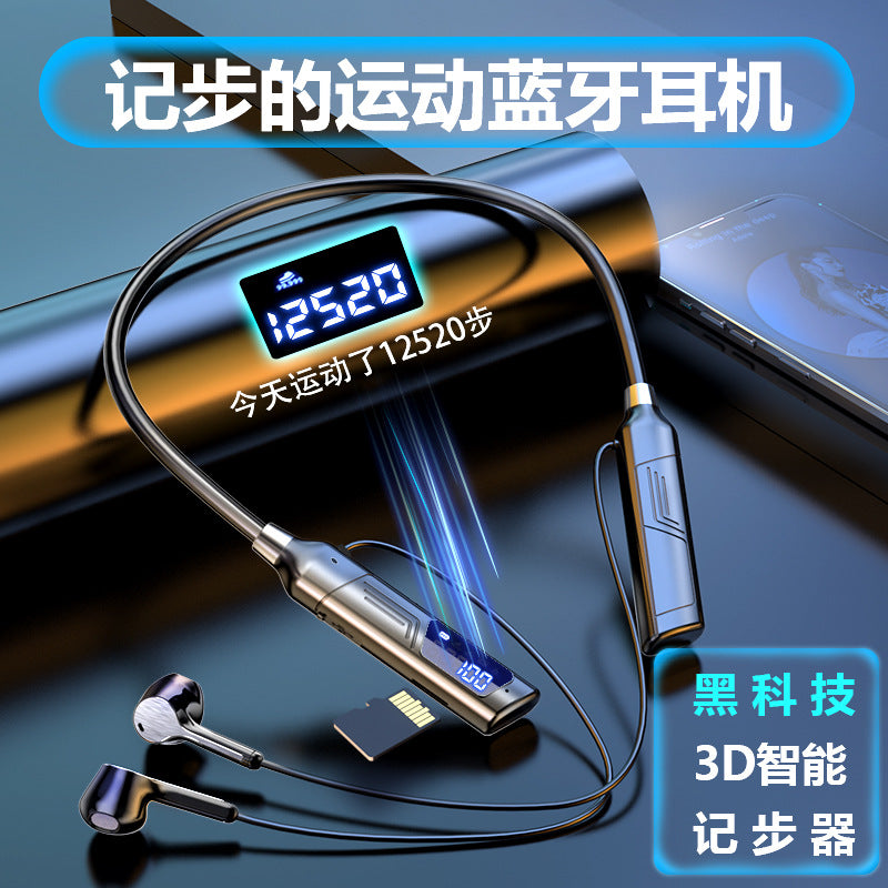 Smart Digital Display Neckband Wireless Earbuds