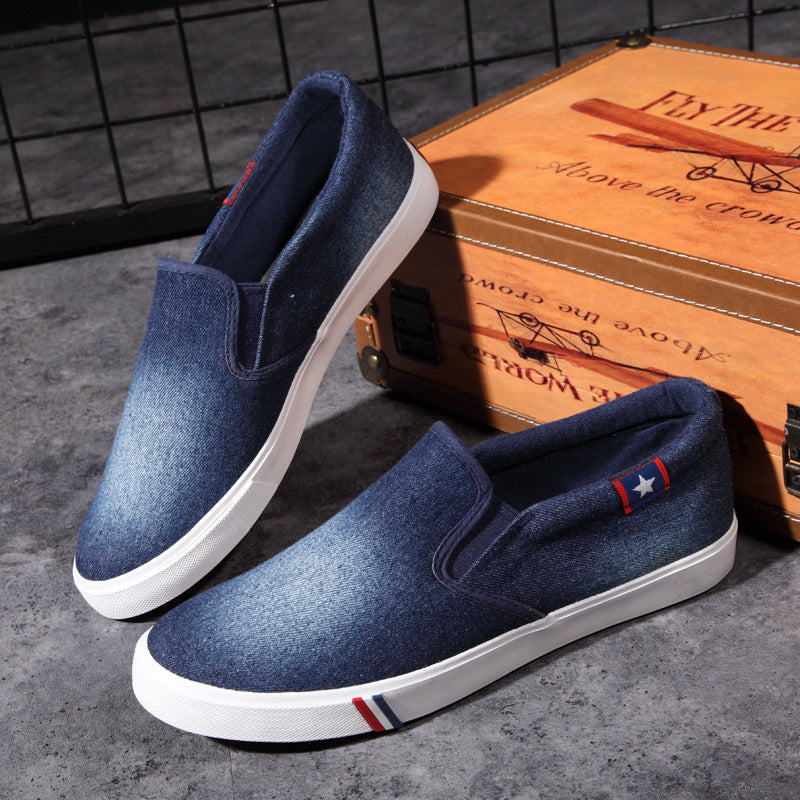 Men's Casual Low Top Denim Canvas Shoes