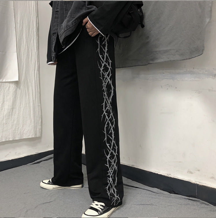 Korean Style Loose Fit Wide Leg Sports Pants