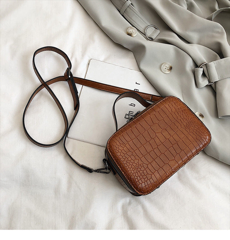 Fashion Crocodile Pattern Handbag - Retro Style