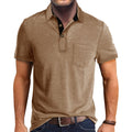 Mens Casual Polo Shirts Classic Button Basic Short Sleeve Shirt Solid Color Cotton Tees Golf Stylish Tops
