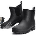Furuian Mens Steel Toe Rain Boots Rubber Work Boots Chelsea Rain Boots Waterproof Ankle/Short Mud Boots for Men Non Slip Construction Boots Hunting Boots for Agriculture and Industrial Working