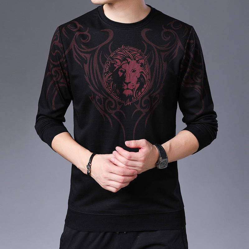 Men's Long Sleeve Printed Crew Neck T-Shirt (2020)