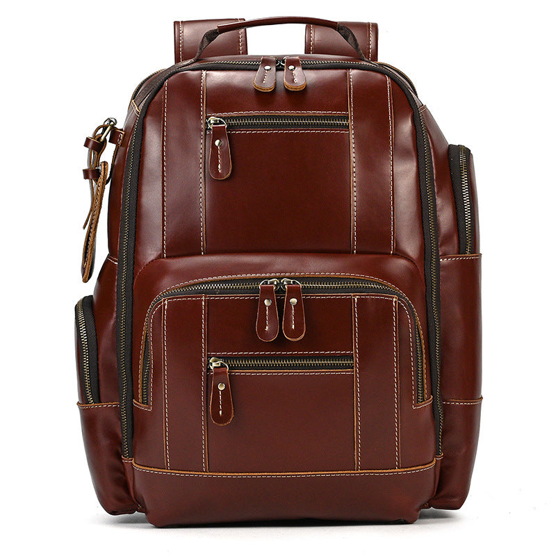 Vintage Genuine Leather 15.6-Inch Men's Backpack