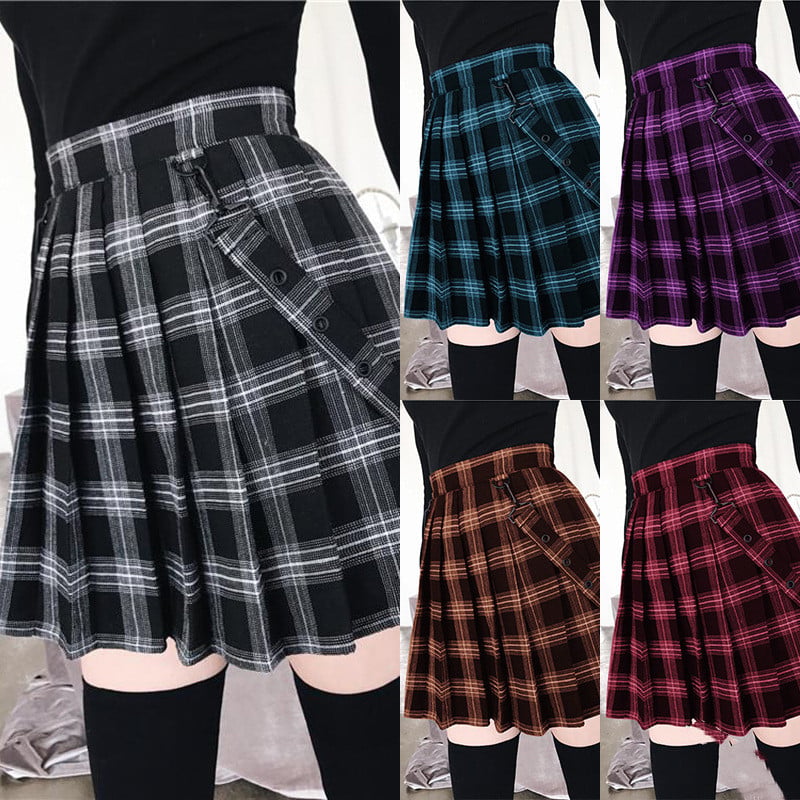 High Waist A-Line Pleated Skirt