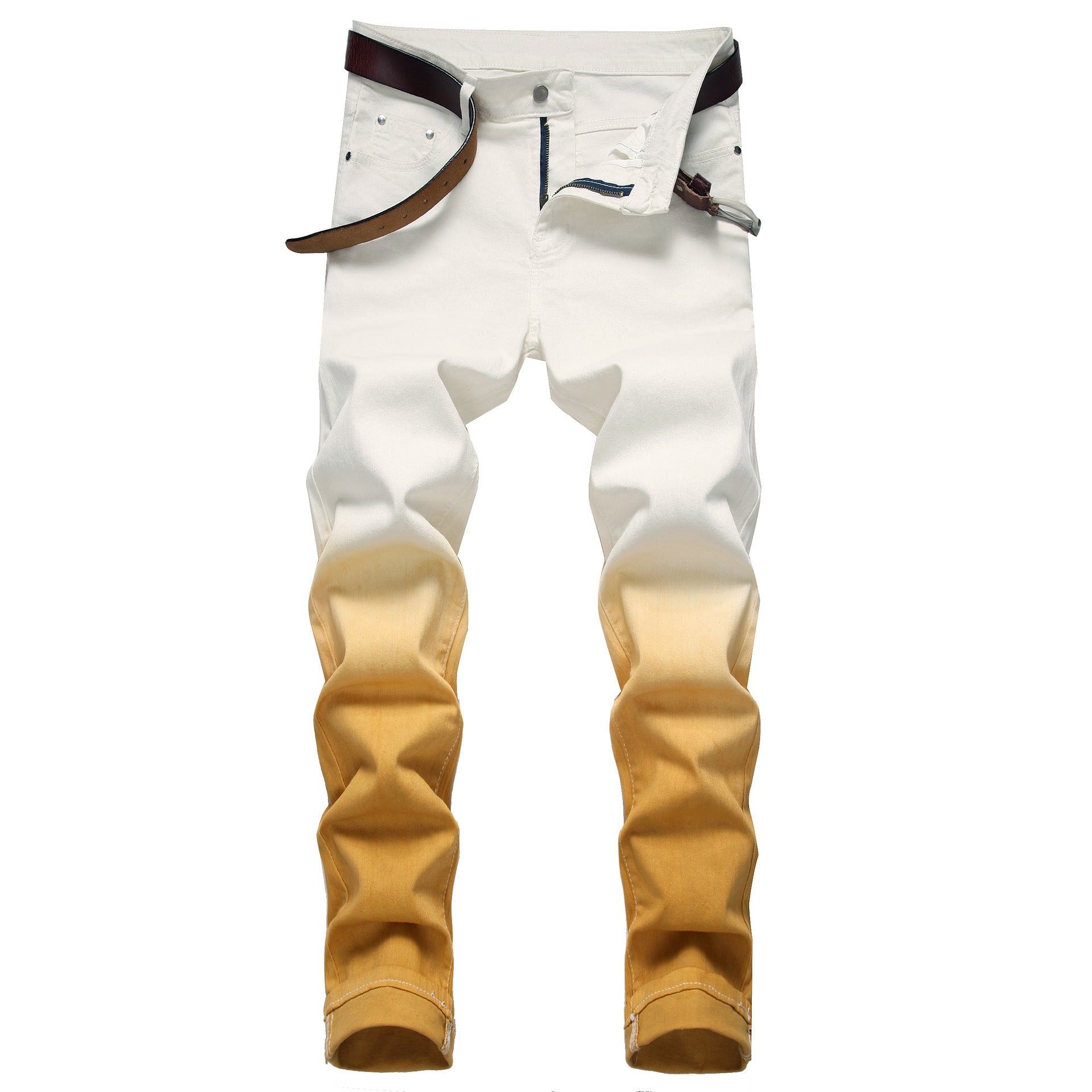 Personalized Gradually Red Stretch Slim-fit Jeans