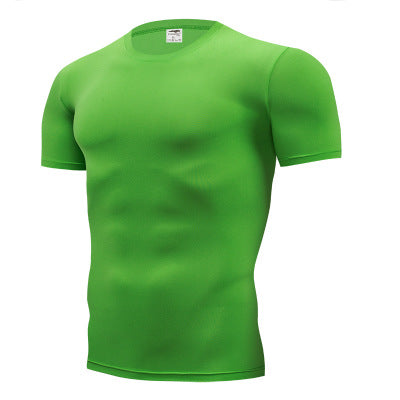Men's Solid Color Stretch Casual Crew Neck T-Shirt