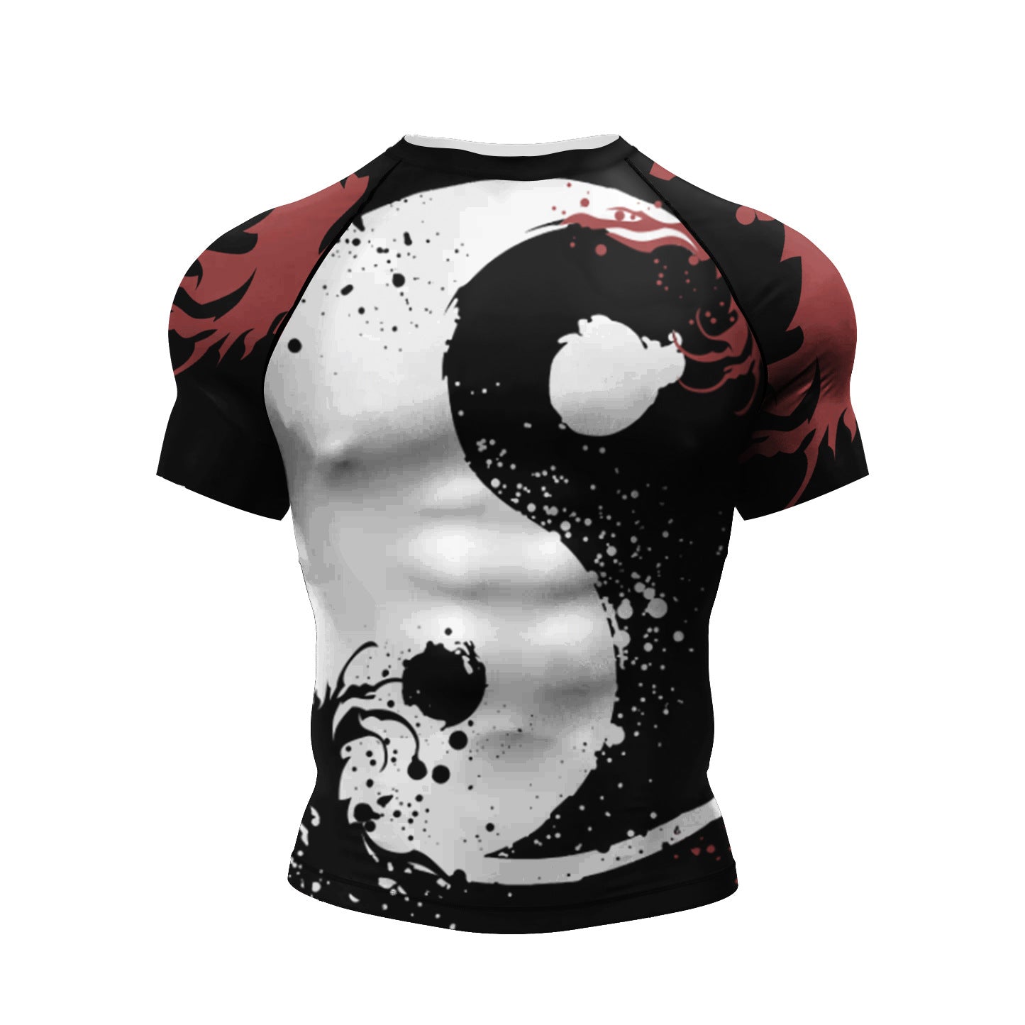 Men's 3D Digital Print Short Sleeve Athletic T-Shirt