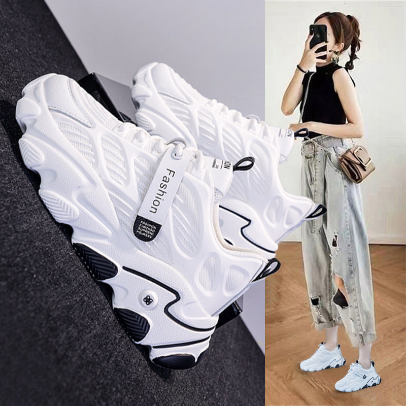 Breathable Thick Sole Casual Dad Sneakers for Women