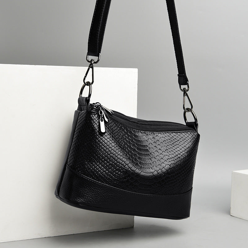 Women's Retro Crocodile Pattern Shoulder Crossbody Bag