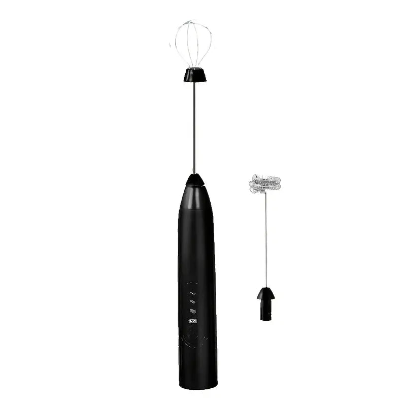 Rechargeable Electric Handheld Milk Frother with 2 Whisks