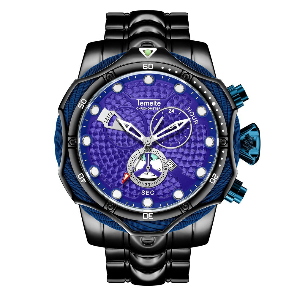 Men's Quartz Watch with Steel Band