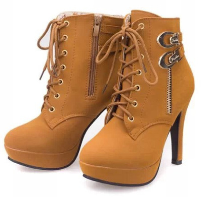 Knight Boots with Thick Waterproof Platform and High Heels