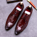 Crocodile Pattern British Men's Dress Shoes
