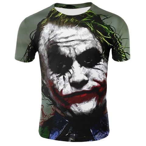 Men's 3D Printed Short Sleeve T-Shirt - Dark Knight Joker