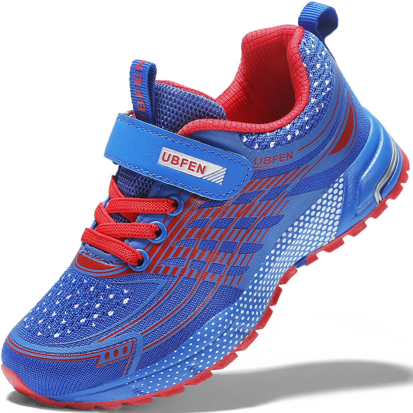UBFEN Kids Sneakers Boys Girls Tennis Shoes for Running Athletic Walking Gym Sports Lightweight Breathable B Blue
