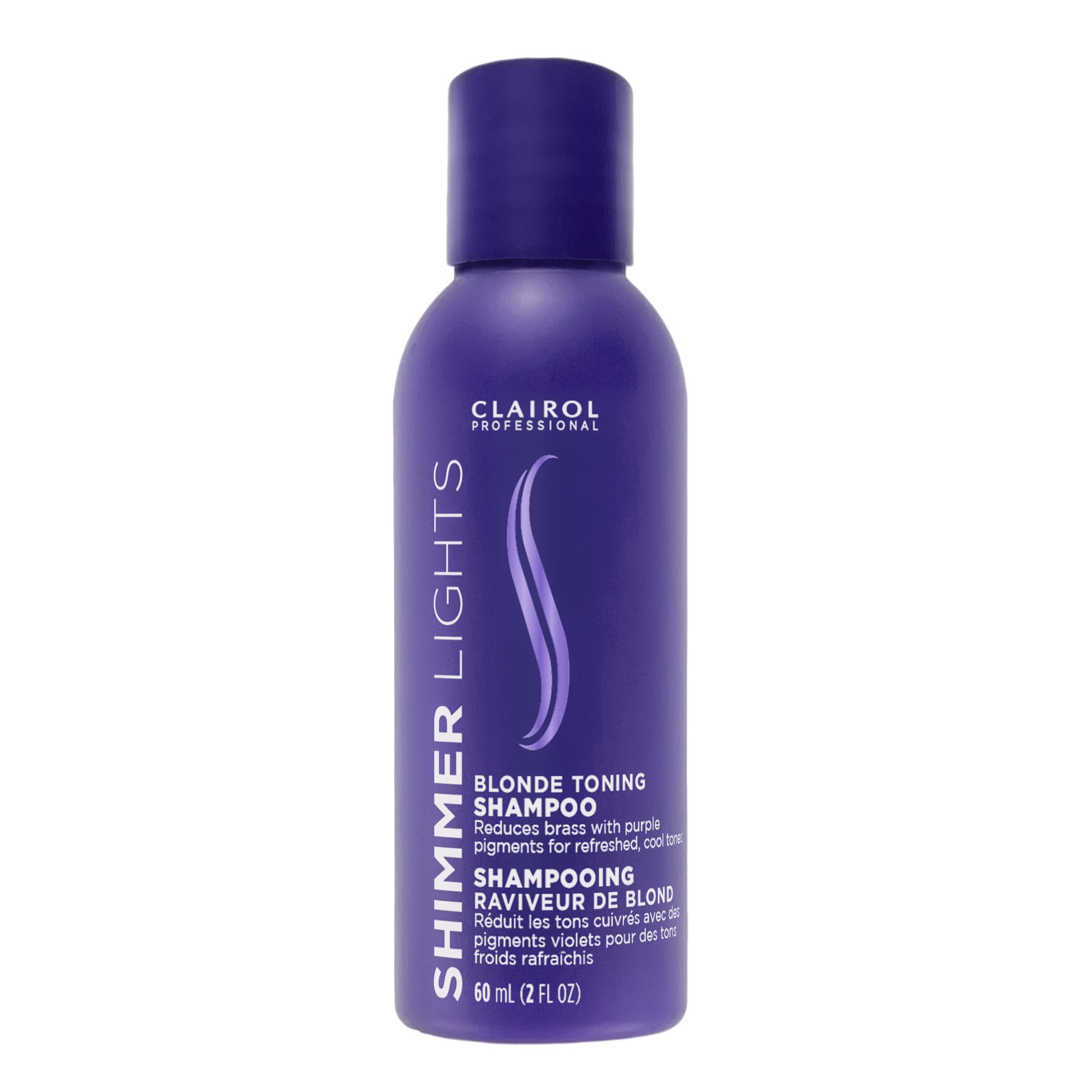 Clairol Professional Shimmer Lights Purple Shampoo 2 fl. Oz Neutralizes Brass & Yellow Tones For Blonde Silver Gray & Highlighted Hair Packaging May Vary