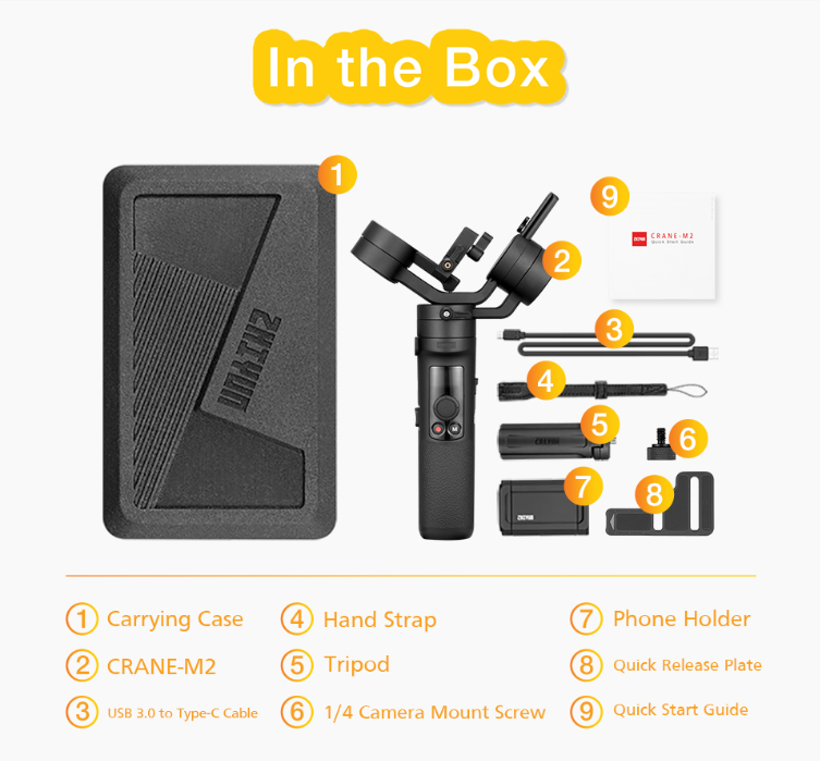 ZHIYUN CRANE M2 Handheld Stabilizer for Cameras