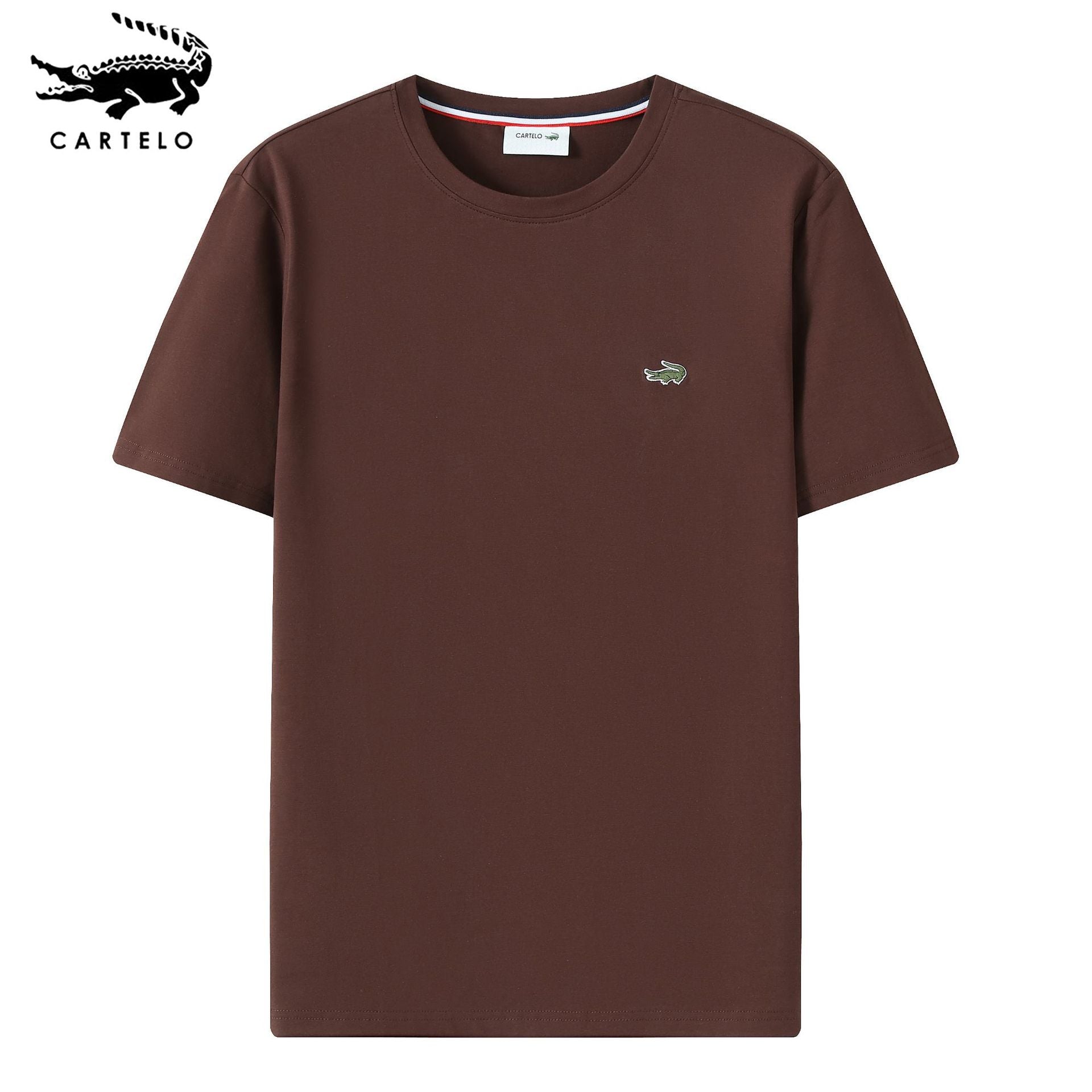 Comfortable Solid Color Cotton Crew Neck T-Shirt
