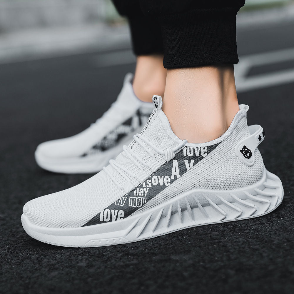 Men's Trendy Breathable Woven Sports Running Shoes
